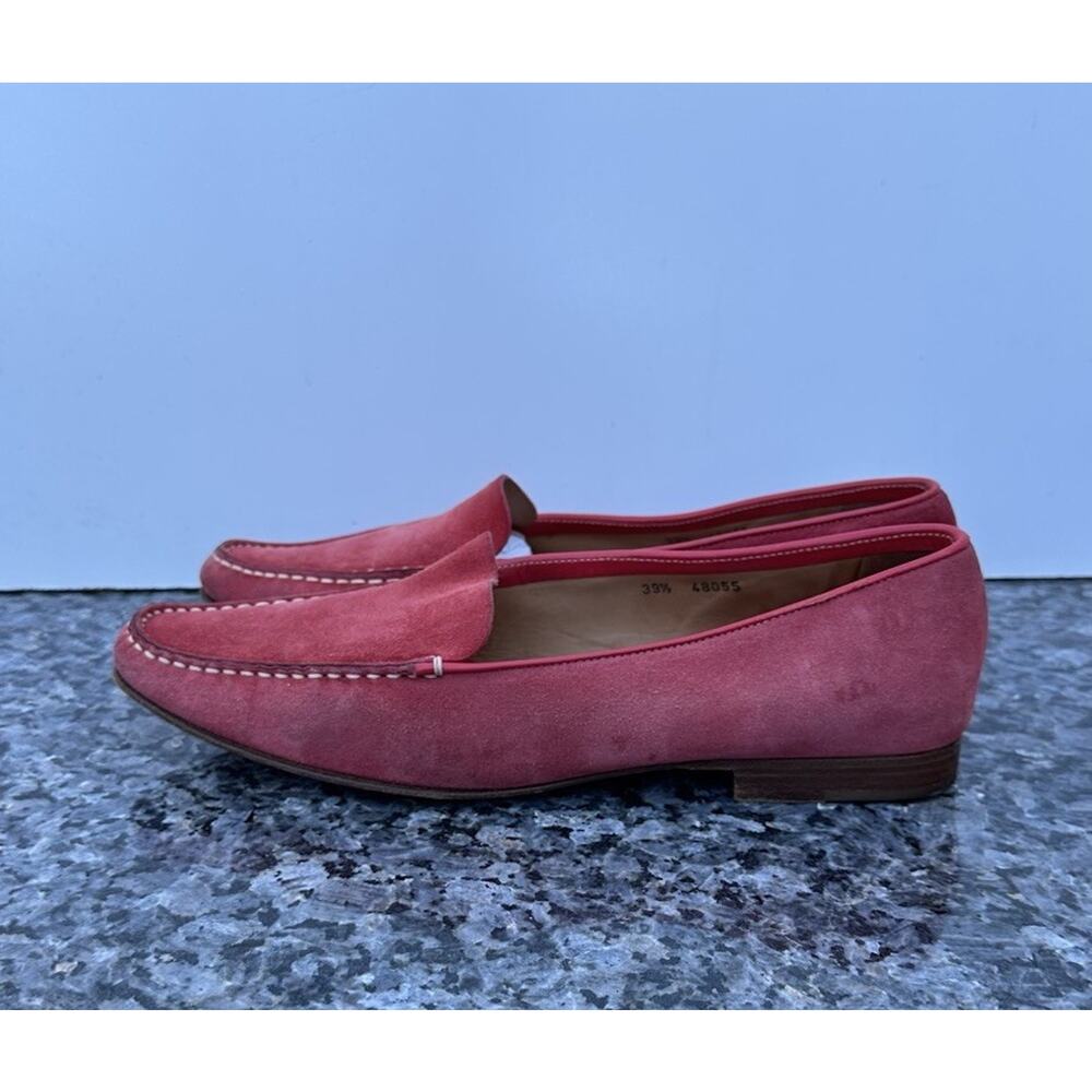 Oscar de la Renta red suede loafers Women’s Size 39.5 - Picture 3 of 15